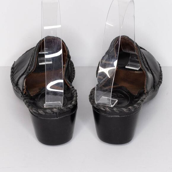 Ariat Women's Peep Toe Sandals Leather Slip On Western Black Size 5.5 5.5B | AR - Picture 4 of 6